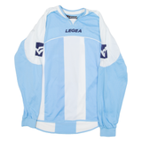 LEGEA No 15 Mens Football Shirt Jersey Blue Long Sleeve V-Neck M