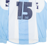 LEGEA No 15 Mens Football Shirt Jersey Blue Long Sleeve V-Neck M
