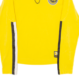 NIKE Womens T-Shirt Yellow Long Sleeve V-Neck UK 16