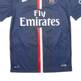 NIKE PSG Mens Football Shirt Jersey Blue V-Neck S
