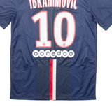 NIKE PSG Mens Football Shirt Jersey Blue V-Neck S