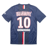 NIKE PSG Mens Football Shirt Jersey Blue V-Neck S