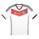 ADIDAS Germany Mens Football Shirt Jersey White V-Neck M