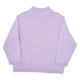 ADIDAS Womens T-Shirt Purple Long Sleeve 1/4 Zip L