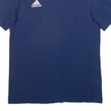 ADIDAS Mens T-Shirt Blue V-Neck S