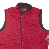 CHAPS Mens Quilted Gilet Red Nylon L