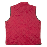 CHAPS Mens Quilted Gilet Red Nylon L