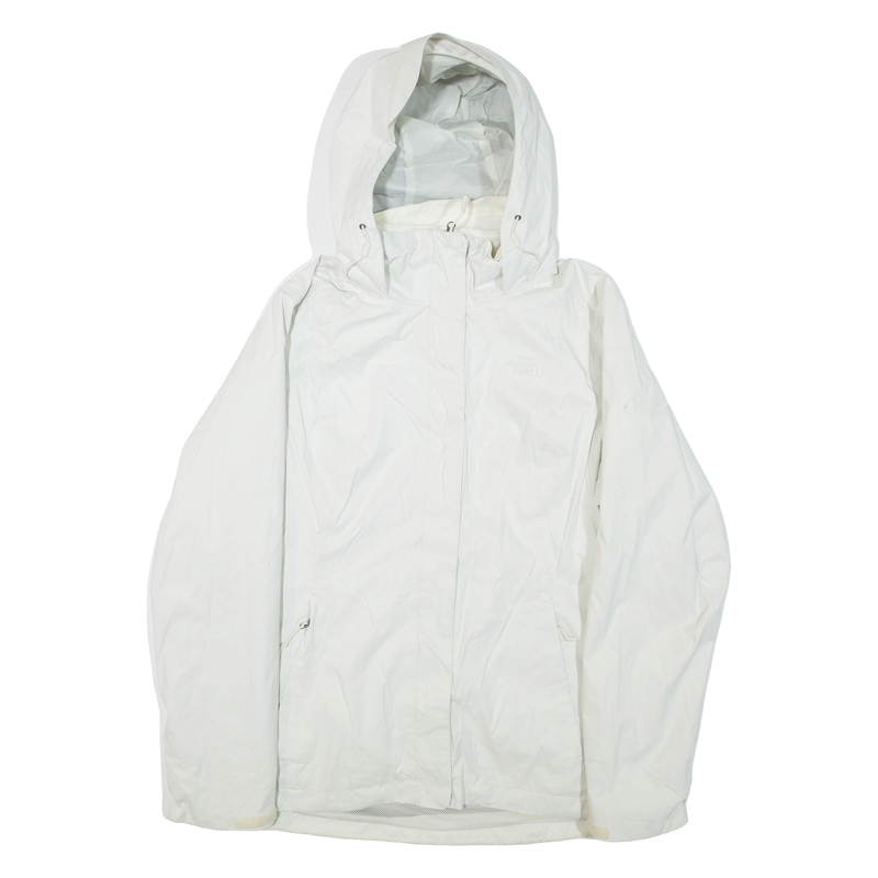 THE NORTH FACE Fleece Lined Womens Jacket White Hooded XL