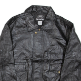 LE WORLD FINE LEATHERS Mens Jacket Black Leather L