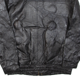 LE WORLD FINE LEATHERS Mens Jacket Black Leather L