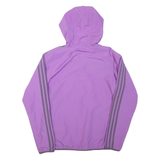 ADIDAS Womens Jacket Purple Hooded UK 14