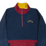 LEVI'S 1/4 Zip Mens Fleece Jacket Blue L