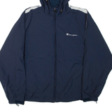 CHAMPION Mens Track Jacket Blue Hooded XL
