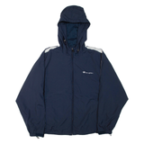 CHAMPION Mens Track Jacket Blue Hooded XL