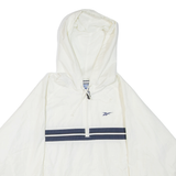 REEBOK Womens Pullover Jacket White Hooded UK 16