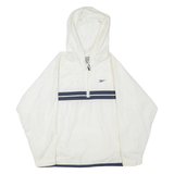 REEBOK Womens Pullover Jacket White Hooded UK 16