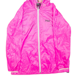 FILA Womens Shell Jacket Pink Hooded Floral L