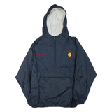 SPORT-TEK Fairview Fastpitch Mens Anorak Jacket Blue Nylon USA Hooded L