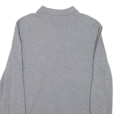 LYLE & SCOTT Mens Polo Shirt Grey Long Sleeve L