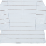 TOMMY HILFIGER Mens Polo Shirt Blue Striped 3/4 Sleeve XL