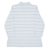 TOMMY HILFIGER Mens Polo Shirt Blue Striped 3/4 Sleeve XL