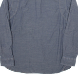 VANS Mens Plain Shirt Blue Long Sleeve M