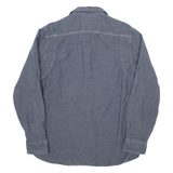 VANS Mens Plain Shirt Blue Long Sleeve M