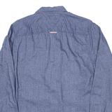 HILFIGER DENIM Mens Plain Shirt Blue Long Sleeve S