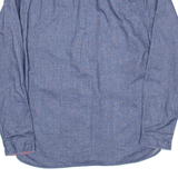 HILFIGER DENIM Mens Plain Shirt Blue Long Sleeve S