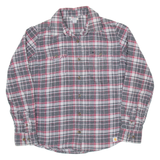 CARHARTT Womens Flannel Shirt Grey Check Long Sleeve M