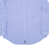 TOMMY HILFIGER Mens Shirt Blue Check Long Sleeve L