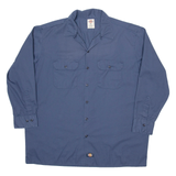 DICKIES Mens Worker Shirt Blue Long Sleeve XL