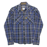 G-STAR Mens Denim Shirt Blue Check Long Sleeve M