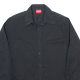 TEDDY'S Mens Plain Shirt Black Long Sleeve M