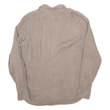 TIMBERLAND Slim Fit Mens Plain Shirt Brown Long Sleeve M