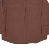 WOOLRICH Mens Flannel Shirt Brown Long Sleeve XL