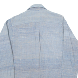 Mens Plain Shirt Blue Long Sleeve M