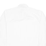 Mens Plain Shirt White Long Sleeve M