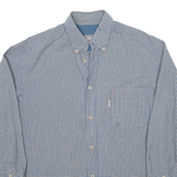 THINK PINK Mens Shirt Blue Check Long Sleeve M