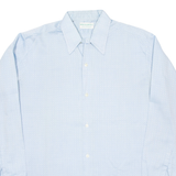 Mens Plain Shirt Blue Long Sleeve M