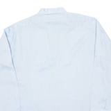 Mens Plain Shirt Blue Long Sleeve M