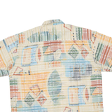 JEAN MASERICK Mens Shirt Brown Crazy Pattern XL
