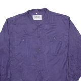YES Mens Plain Shirt Purple Long Sleeve L
