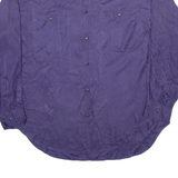 YES Mens Plain Shirt Purple Long Sleeve L