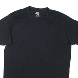 DICKIES Mens T-Shirt Black V-Neck 2XL