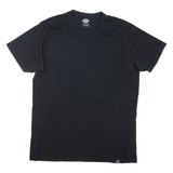 DICKIES Mens T-Shirt Black V-Neck 2XL
