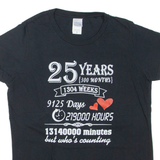 GILDAN Womens T-Shirt Black XL