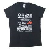 GILDAN Womens T-Shirt Black XL
