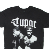 PULL & BEAR Tupac Womens T-Shirt Black S