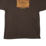 HARD ROCK CAFE Singapore Mens T-Shirt Brown XL